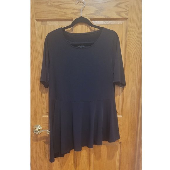 Asymmetrical Blouse with Built-In Tummy Control Lining - Picture 1 of 7